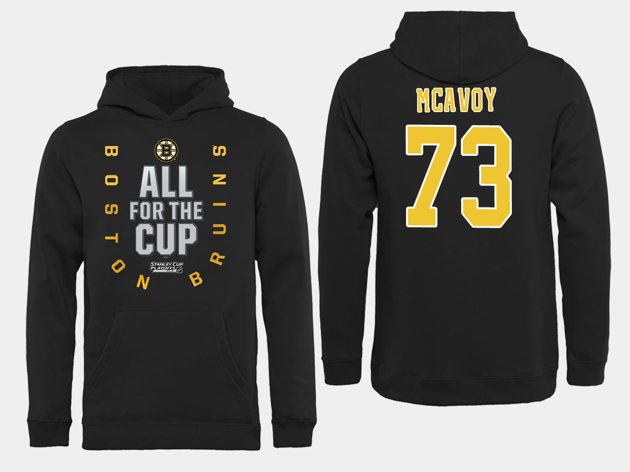 NHL Men Boston Bruins #73 Mcavoy Black All for the Cup Hoodie
